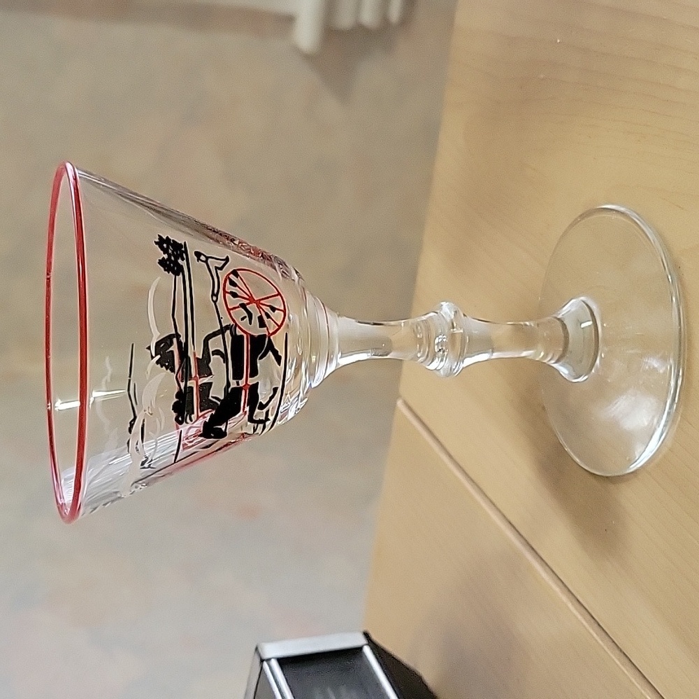 Vintage Libbey Coaching Day Cordial Cocktail Glass